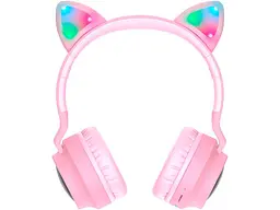 Навушники з мікрофоном Hoco W27 Cat Ear Pink - мініатюра 2