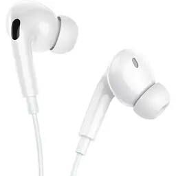 Навушники Borofone BM100 Pro Fuente universal earphones with microphone білі