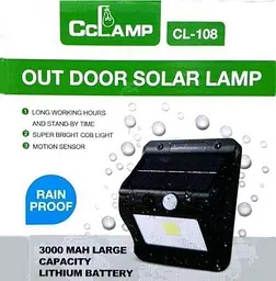 Вуличний акумуляторний світильник Cсlamp CL-108 прожектор з датчиком руху сонячною панеллю IP65 3000 мАг - мініатюра 4