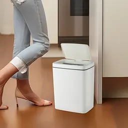 Відро для сміття сенсорне прямокутне Mixxus Wave-TC0110 10 л white MI7073, Білий матовий - мініатюра 4