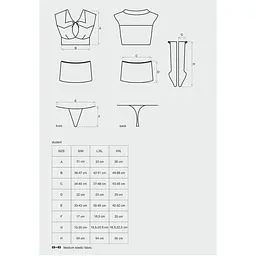 Еротичний костюм Obsessive Student 4 pcs costume S/M - мініатюра 5