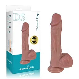 Фалоімітатор Erospace Natural Play Silicone Dildo D5, 22 см - мініатюра 10
