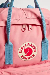 Міський рюкзак Fjallraven Kanken 16 л Classic Рожевий із блакитними ручками - мініатюра 7