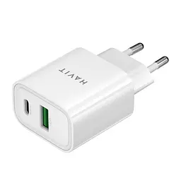Зарядний пристрій Havit UC111 PRO 20W USB-Aта USB-C білий (HV-UC111-PRO-WH) - мініатюра 5