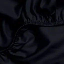 Комплект постільної білизни Cosas євро сатин з простирадлом на резинці BLACK 200 x 220 см (00Satin_Black_El180-Black_200) - мініатюра 8