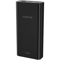 Батарея універсальна Canyon 20000mAh, Input 5V/2A, Output 5V/2.1A(Max), Black (CNE-CPB2001B) - мініатюра 2