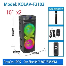 Акустична система XPRO KOLAV-F2103 чорна (41196-F2103_4977) - мініатюра 2
