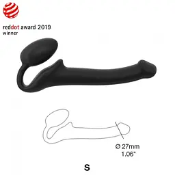 Безремневий страпон Strap-On-Me S 24 см чорний - мініатюра 7
