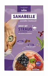 Сухий корм для котів Sanabelle Adult Ostrich страус із чорницями 8 кг 857008