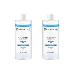 Міцелярна вода Dermedic Hydrain 3 Hialuro H2O набір 2 x 500 мл (5901643175801)