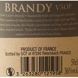 Бренді Jules Larose&Cie VSOP 36% 0.5 л - мініатюра 6