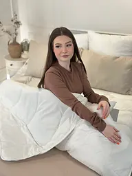 Ковдра полуторна силіконова Viluta Relax 21418 140x205 см кремова - мініатюра 7