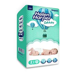 Підгузки Helen Harper Soft & Dry New Mini (2) 4-8 кг 43 шт. - мініатюра 2
