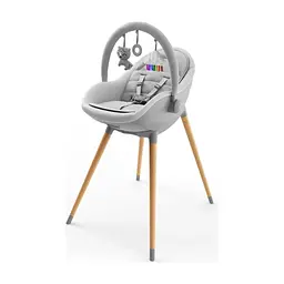 Стілець для годування Kinderkraft 2 в 1 Fini Up Grey (5902533930111)