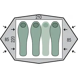 Намет Pinguin Gemini 210 (1033-PNG 112) - мініатюра 2