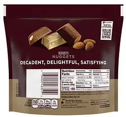 Шоколадні цукерки Hershey's Nuggets Milk Chocolate Almonds 249г - мініатюра 2