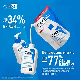 Зволожувальне молочко CeraVe для сухої та дуже сухої шкіри обличчя і тіла (змінний блок) 473 мл - мініатюра 5