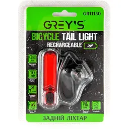 Ліхтарик на велосипед задній Grey's 10xLEDs 7 режимів роботи microUSB(GR11150) - мініатюра 3