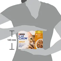 Уцінка. Вологий корм для дорослих котів Purina Cat Chow Adult з куркою та цукіні 85 г х 10 шт.  - мініатюра 3