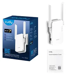 Точка доступу Cudy RE3000 BE3600 Wi-Fi 7 Mesh Repeater (RE3600) - мініатюра 5
