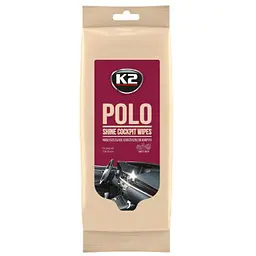 Серветки вологі для очищення панелі приладів K2 Polo Wipes 20х18 см (K420) 24 шт