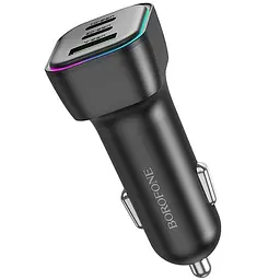 АЗП Borofone BZ28C Trophie PD60W+QC3.0 (1USB-A/2C) Black - мініатюра 4