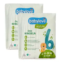 Підгузки Babylove Nature 6 XL (15-20 кг), 54 шт