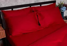 Набір наволочок Moon&Star Satin Stripe Stripe Red 50х50 см 2 шт - мініатюра 3