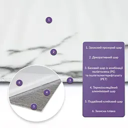 Самоклеюча стінова PET плитка Sticker Wall в рулоні 600х3000х2мм SW-00001690 - мініатюра 2