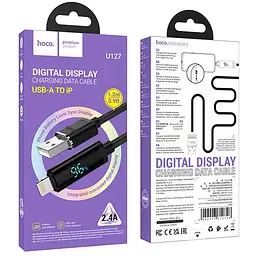 Дата кабель Hoco U127 Power USB to Lightning (1.2m) Black - мініатюра 5
