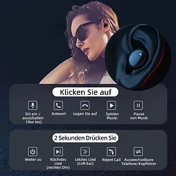 Бездротові навушники Bluetooth з мікрофоном і сенсорним керуванням - мініатюра 7