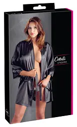 Пеньюар Cottelli Collection Lingerie Lace Kimono L/XL чорний - мініатюра 5
