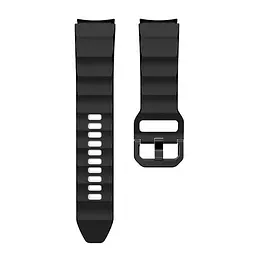 Браслет Ribbed Samsung Galaxy Watch 6 Classic 43mm 6 Classic 47mm - чорно-білий ширина кріплення 20мм силікон Watchbands (W11-8WB88146950) - мініатюра 3