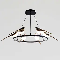 Люстра Пташки Levistella 918VP123-6 BRZ - мініатюра 5