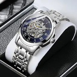 Наручний годинник чоловічий 8250 Silver-Blue Winner acs0029768 - мініатюра 3