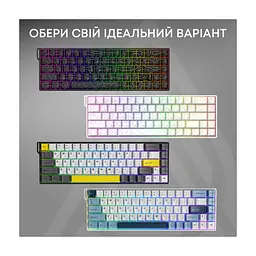 Клавіатура Ajazz AK680 V2 Ice Island Magnetic Switch USB UA White (AK680-V2-I-S-W) - мініатюра 6