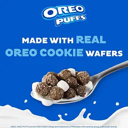 Сухий сніданок Post Oreo Puff Chocolate Breakfast Cereal 283г - мініатюра 4
