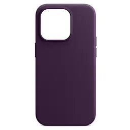 Кожаный чехол-панель для Apple iPhone 14 Pro, FAKE Leather Case, фиолетовый, искусственная кожа, премиум, противоударный, защита всего корпуса, с мягкой подкладкой, поддержка MagSafe и беспроводной зарядки, ArmorStandart (ARM64398)