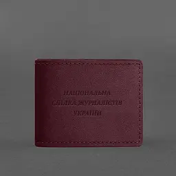 Шкіряна обкладинка для посвідчення журналіста бордова Crazy Horse - мініатюра 5