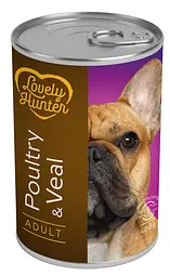 Вологий корм для дорослих собак з м'ясом птиці та телятиною Lovely Hunter Adult Poultry and Veal 400 г