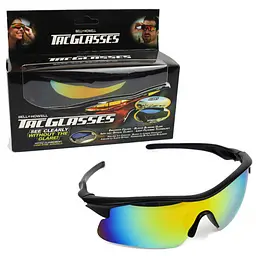 Окуляри сонцезахисні антивідблиски для водіїв та спорту Tag Glasses райдужні