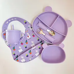 Набір дитячого посуду Ведмедики BPR img_e5451 ведмедик залізо Y2 Pastel Lilac - мініатюра 1