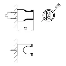 Тримач для душу Kroner Element 2840872915Z-3801 (CV036165)