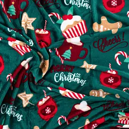 Плед Ardesto Christmas Flannel 160х200 см 100% поліестер різдвяні смаколики pbe0050458 - мініатюра 3