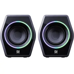 Акустична система 2.0 Defender Solar 9, 10Вт, Bluetooth, RGB підсвітка, USB, чорна