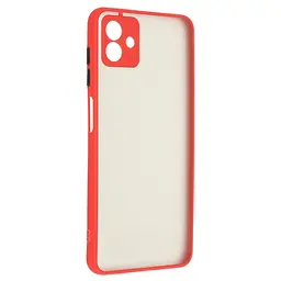 Чехол-накладка для Samsung Galaxy A04 (A045), Frosted Matte, красный, противоударный чехол с защитой всего корпуса, термополиуретан TPU + поликарбонат PC, ArmorStandart (ARM66700)