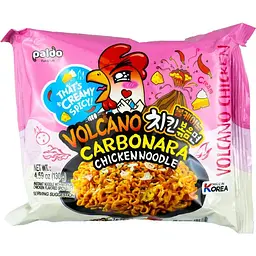 Локшина Paldo Volcano Carbonara Chicken Noodle з куркою гостра 130 г