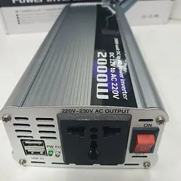 Автоінвертор-перетворювач напруги 12 V-220 V 2000 Вт і USB-виходом 12 V у 220 V 2000 W Power Inverter - мініатюра 2