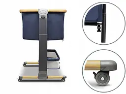Дитяче ліжечко 3 в 1 Lionelo Timon BLUE NAVY + матрац - мініатюра 8