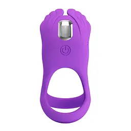Віброкільце Pretty Love Silas Vibrant Penis Ring 9.5 см фіолетовий - мініатюра 6